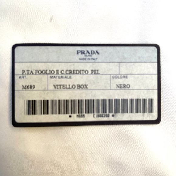 Auc Prada Black Pat Leather Three Fold ID Wallet Vintage - Picture 9 of 16